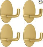Adhesive Hooks for Bathrooms, 4 Piece Towel Hooks for Hanging Hat Robe Coat by LACHILL