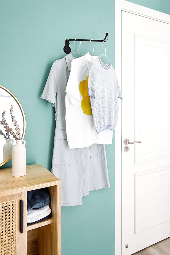 Mkono Wall Mounted Drying Rack Laundry Clothes Hanger - Image 4
