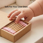 Pink Cotton Swabs 200pcs Natural Cotton Buds Biodegradable Organic Double Tips - Image 8