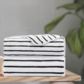 2 Piece Black White Cabana Stripe Hand Towels by Oliven
