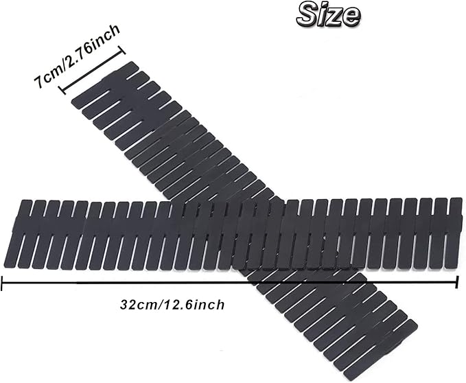 Onerbuy 8pcs Adjustable Grid Drawer Dividers DIY Plastic Closet Separator Tidy - Image 2
