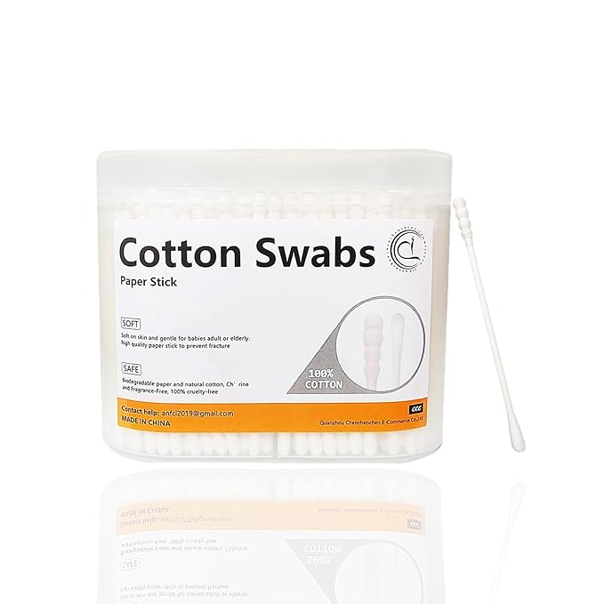 500pcs Mini Cotton Swabs with Paper Stick, Spiral/Round Cotton Bud, Tiny Cotton by qzcccecl