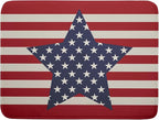 Blue Star Patriotic July of 4th Dish Drying Mat by Aytipun