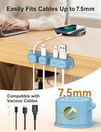 6 Pack Magnetic Cable Clips, Laitver Cord Organizer Holder Strong Adhesive Desk - Image 7