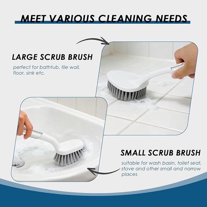 3 Pack Heavy Duty Bathroom Scrub Brush - Image 5