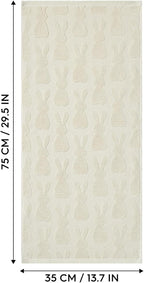 Artoid Mode 4 Pcs Beige 3D Rabbit Jacquard Easter Hand Towels - Image 6
