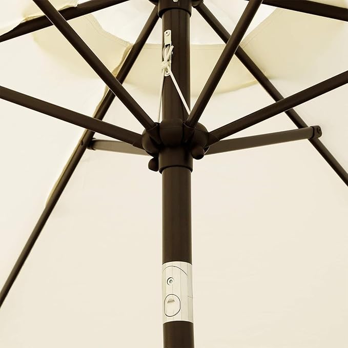 Blissun 7.5 ft Patio Umbrella, Yard Umbrella, Outdoor Market Umbrella with Push Button Tilt Crank (Creamy White) - Image 3