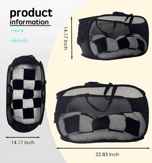1 Pack Collapsible Laundry Baskets Popup Mesh Laundry Basket Durable Handles - Image 2