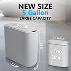 TIPGO 5 Gallon Motion Senor Bathroom Trash Can - Image 3