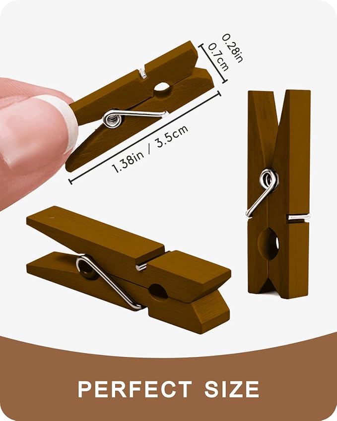 Mini Clothes Pins Wooden Colored Small Clothespins - Image 6