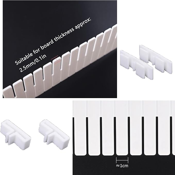 22 Pack Drawer Divider Clips Holder Plastic Mount Fixing Buckle Corner Angle - Image 4