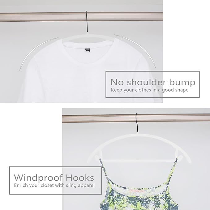 MIZGI Premium Velvet Hangers 50 Pack Heavyduty- Non Slip No Shoulder Bump Suit - Image 3