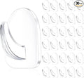 Queekay 30 Pieces Clear Adhesive Wall Hooks by Queekay