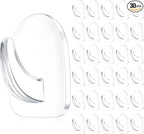 Queekay 30 Pieces Clear Adhesive Wall Hooks by Queekay