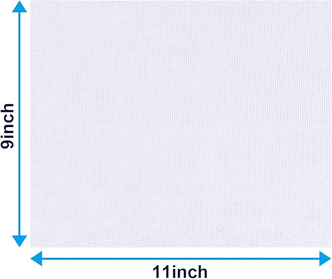 GLIMGLINT White Microfiber Cleaning Cloth, 100 Pack Cleaning Rags, Ultra - Image 5