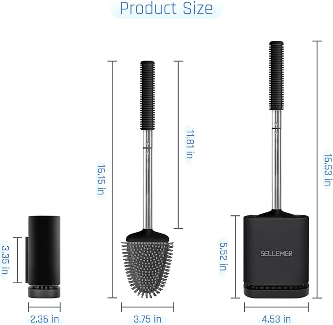 Sellemer Toilet Brush and Holder Set - Image 7