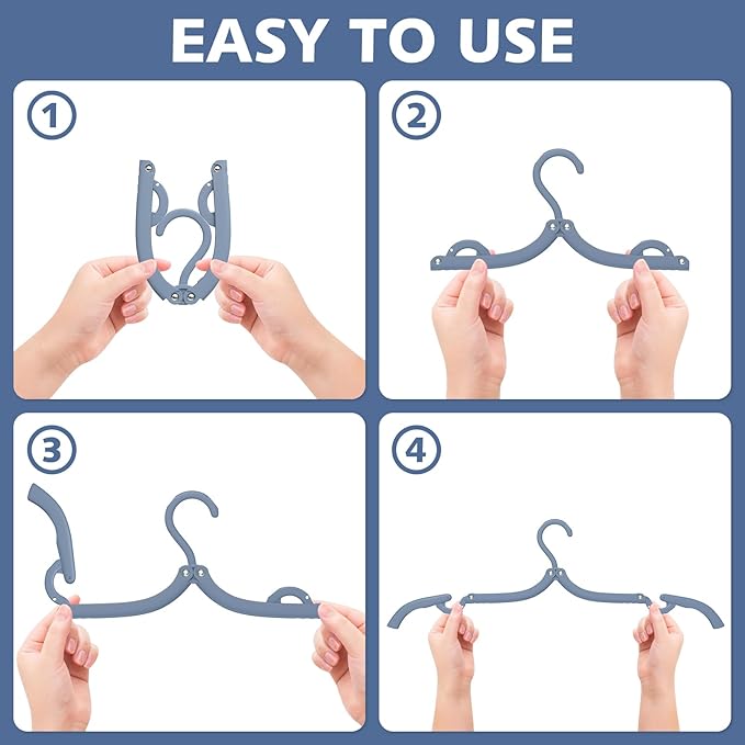 30 Pcs Travel Hangers Portable Foldable Travel Hanger Organizer, Plastic Cruise - Image 6
