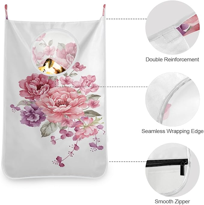 Hanging Laundry Hamper Floral - Image 5