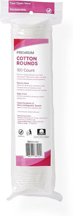 Simply Soft Premium Cotton Rounds, 100% Pure, Absorbent Cotton Pads - Image 2