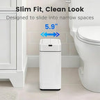 Sensor Trash Can with Butterfly Lid 2.6 Gallon Rectangular Automatic Garbage Can - Image 5