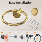 Towel Ring 2Pack, SUS304 Stainless Steel Hand Towel Holder - Image 7
