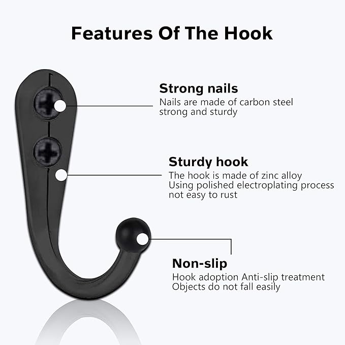 Coat Hooks-52 Pack Farmhouse Hooks - Image 3