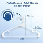 HOUSE DAY Plastic Hangers 20 Pack, Space Saving Clothes Hangers - Image 2