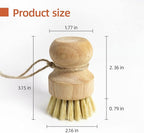 Bamboo Pot & Pan Cleaning Brush Set - Image 3