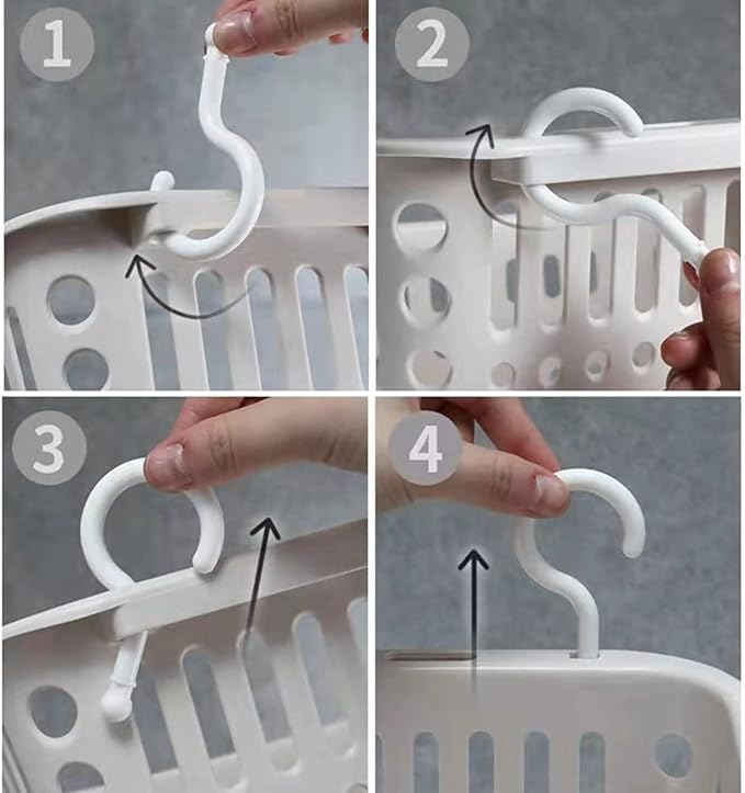 3PCS Plastic Hanging Baskets for Shower, Hanging Basket Organizer - Image 7