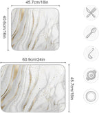 Marble Dish Drying Mat for Kitchen Counter White Golden Marble Gary Grey Drying - Image 3