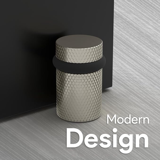 Mega Handles Knurled Floor Door Stopper, Quickly Installed Wall Protector - Image 3