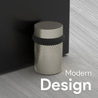 Mega Handles Knurled Floor Door Stopper, Quickly Installed Wall Protector - Image 3