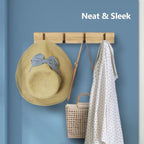 JSVER Wooden Coat Hooks Coat Rack Wall Mounted, Modern Coat Rack, Space-Saving - Image 6