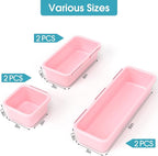 6 PCS Drawer Organizer Set, 3 Size Makeup Drawer Divider Organizer - Image 2