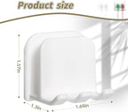 2-Piece Set of White self-Adhesive Wall-Mounted Waterproof Toothbrush Holders - Image 2