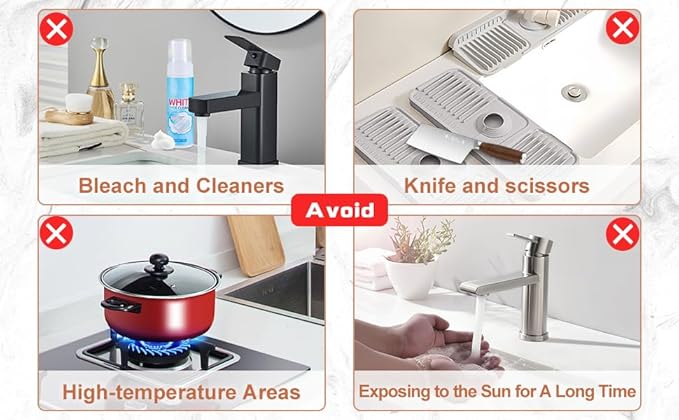 Folding Faucet Mat for Kitchen Sink Upgraded Premium Silicone Splash Guard - Image 8