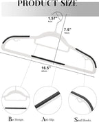 HOUSE DAY Plastic Hangers 100 Pack, Heavy Duty Hanger - Image 8