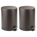 iDesign Round 1.3 Gallon Bathroom Step Trash Can by iDesign