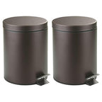 iDesign Round 1.3 Gallon Bathroom Step Trash Can by iDesign