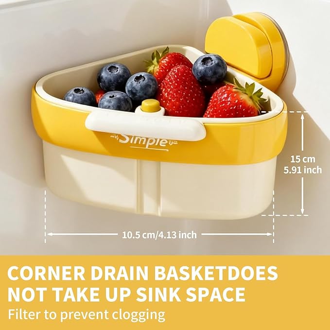 2026 New Suction Cup Sink Strainer | Corner Sink Strainer | Sinks Trash Food - Image 3