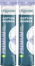Cliganic Premium Cotton Rounds for Face | Makeup Remover Pads, Hypoallergenic by Cliganic