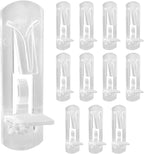 Biaungdo 12 Pcs Plastic Locking Shelf Support Pegs, 6mm Clear Cabinet Shelf by Biaungdo