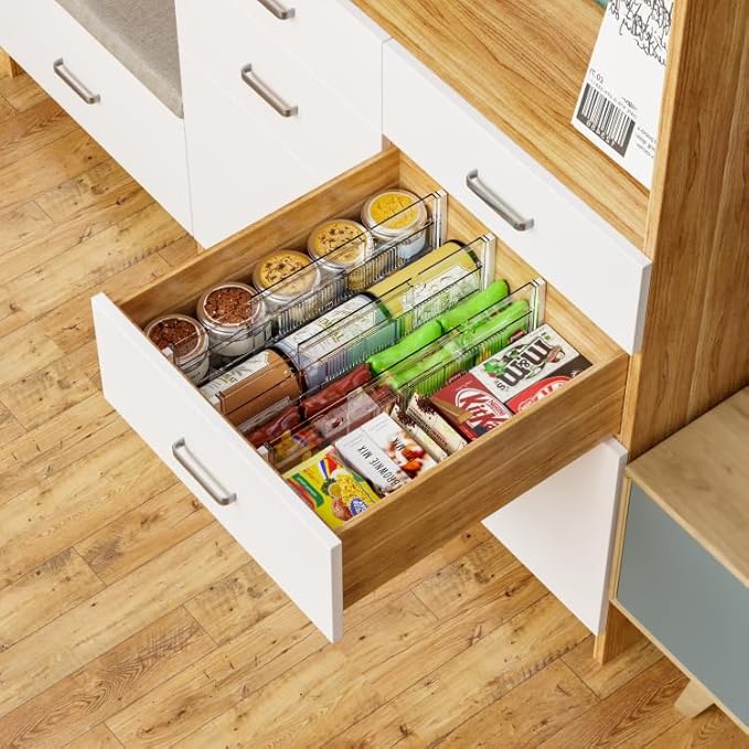 Yieach 5 Pack 6 Inch Tall Acrylic Drawer Divider - Image 9