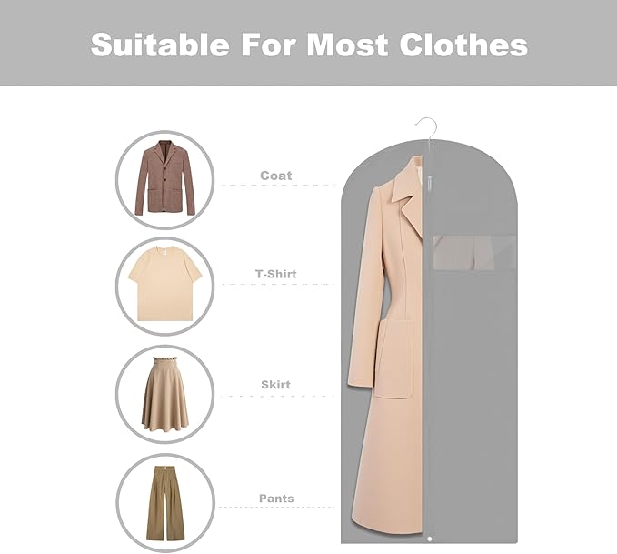 Garment Bags for Hanging Clothes, Dress Bags for Gowns Long, 2 Pack - Image 3