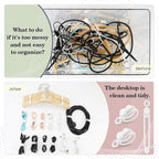 12Pcs White Silicone Cord Strap, Silicone Cable Ties, Reusable Cable Ties - Image 5