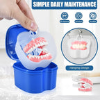 2 Pack Denture Bath Case Cup Box Holder Storage Container - Image 4