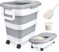 Rice Storage Container, Collapsible Airtight 10-40 Lb Rice Storage Container by Komzon