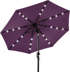 Best Choice Products 10ft Solar Polyester LED Lighted Patio Umbrella w/Tilt Adjustment and UV-Resistant Fabric by BestChoiceProducts