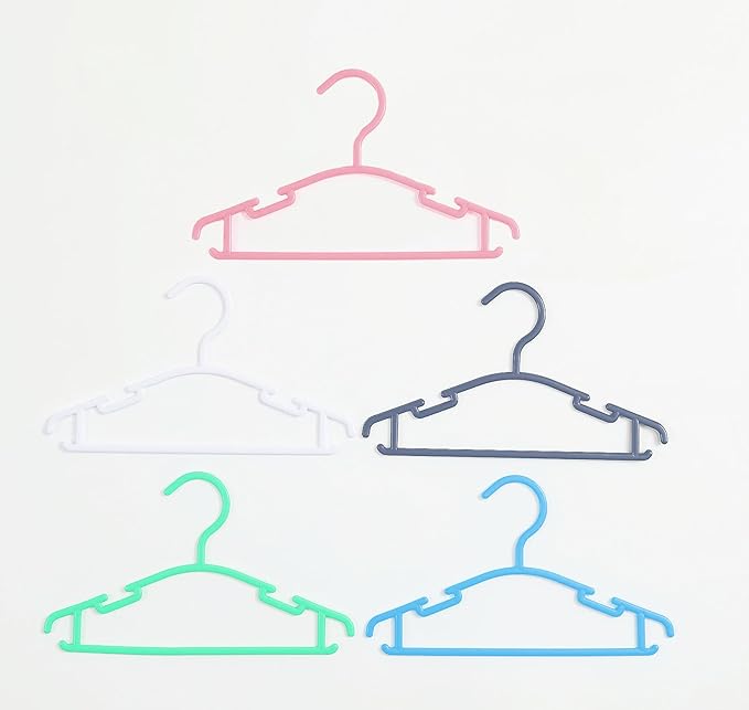 60 Pack White Baby Nursery Closet Hangers, Non-Slip Laundry Infant Pant Hanger - Image 4