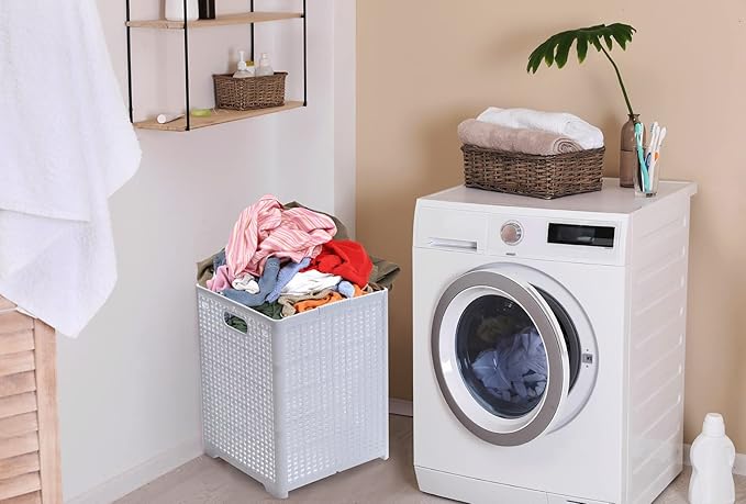 42L Collapsible Plastic Laundry Baskets, Foldable Laundry Hamper - Image 8